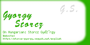 gyorgy storcz business card